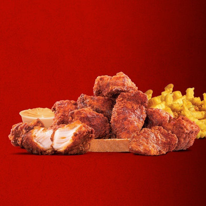 Dave’s Hot Chicken 10-piece Dave’s Bites with fries