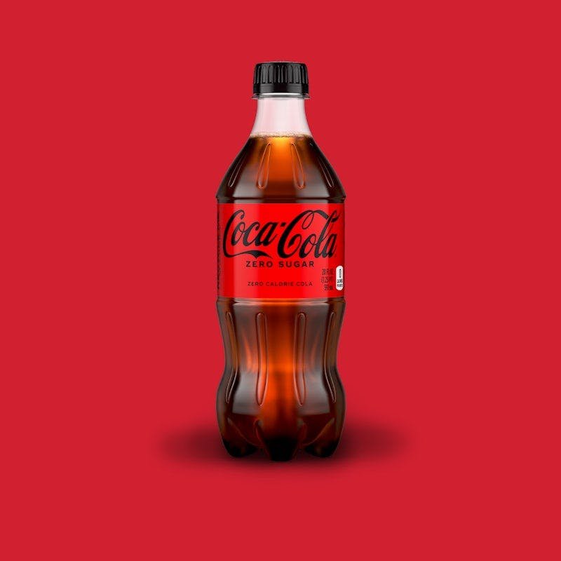 Dave’s Hot Chicken 20 oz Coca-Cola Zero Sugar bottle