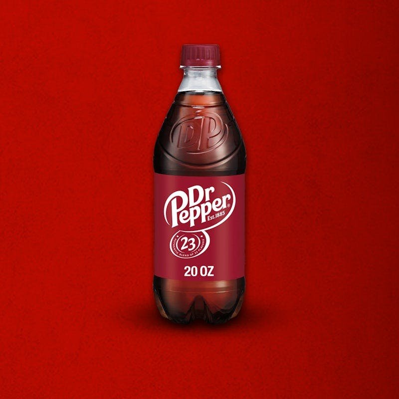 Dave’s Hot Chicken 20 oz Dr Pepper bottle