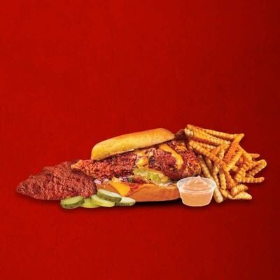 Dave’s Hot Chicken Combo #3 with one tender