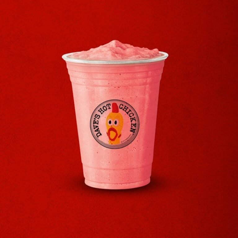 Dave’s Hot Chicken Frozen Minute Maid Strawberry Lemonade slusher