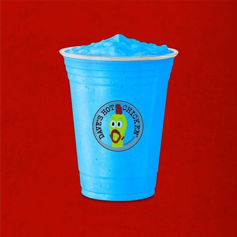 Dave’s Hot Chicken Frozen Powerade Mountain Berry Blast slusher