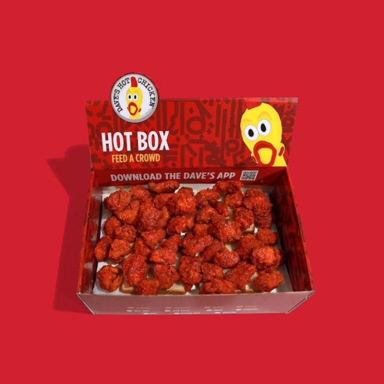Dave’s Hot Chicken Hot Box with forty Dave’s Bites