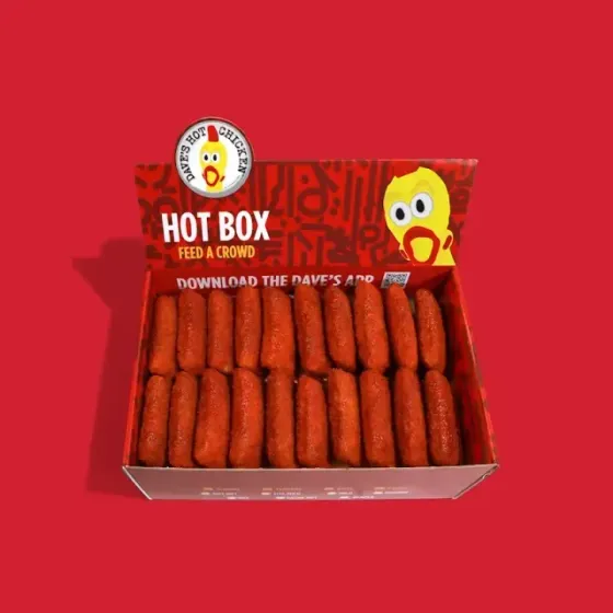 Dave’s Hot Chicken Hot Mozz Hot Box for a group order