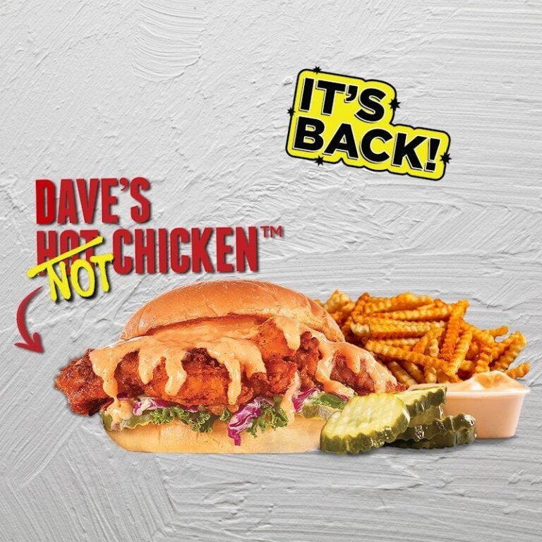 Dave’s Hot Chicken NOT Chicken Combo #4 with one cauliflower slider and fries