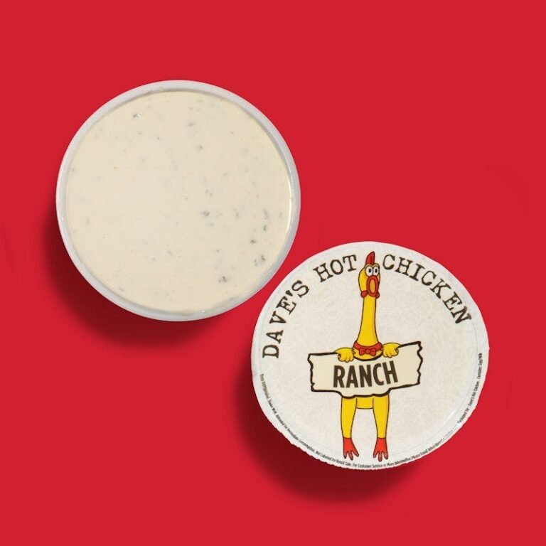 Dave’s Hot Chicken Ranch dipping sauce cup