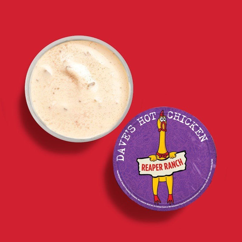 Dave’s Hot Chicken Reaper Ranch dipping sauce cup