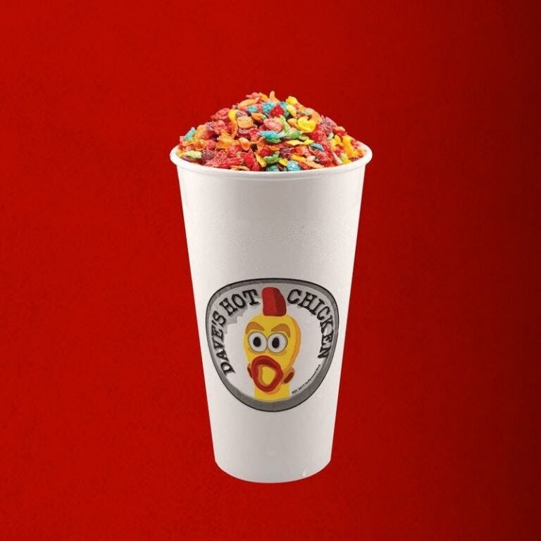Dave’s Hot Chicken regular Fruity Pebbles Top-Loaded Shake