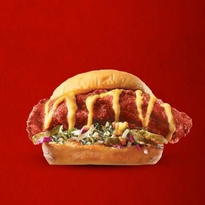Dave’s Hot Chicken single slider with kale slaw