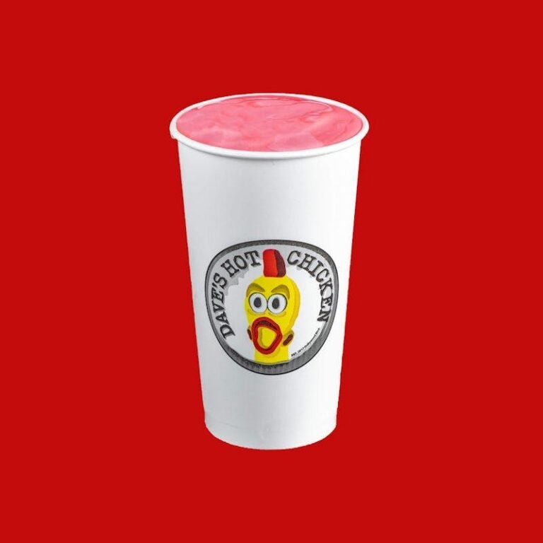 Dave’s Hot Chicken small strawberry shake
