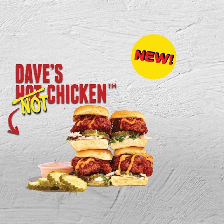 Four Dave’s Hot Chicken NOT Chicken mini cauliflower sliders